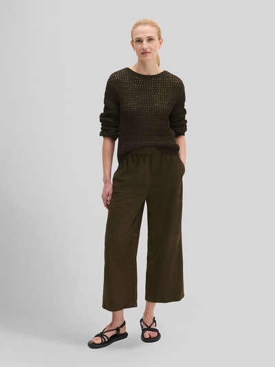 Marc O'Polo Regular Fit Pullover aus Baumwoll-Mix Mittelbraun 1
