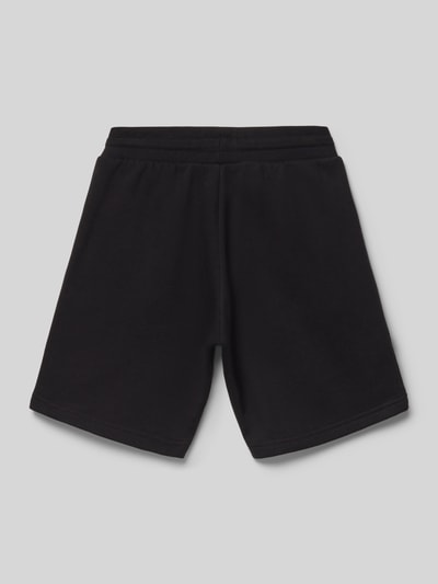 Produktfoto, Sweatshorts aus Baumwoll-Mix mit Label-Stitching von adidas Originals in Schwarz, gerade Passform, elastischer Bund, Rückansicht