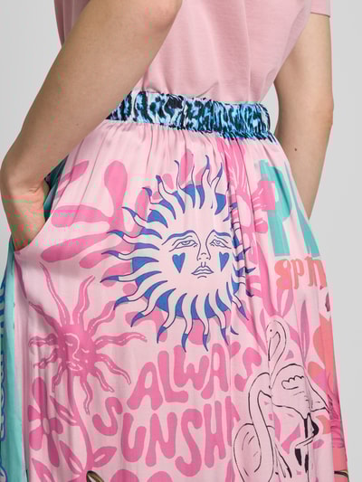 miss goodlife Midirock aus Viskose mit elastischem Bund Rosa 3