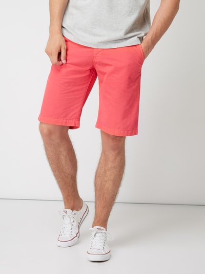 FYNCH-HATTON Casual Fit Chinoshorts mit Logo-Stickerei Koralle 3