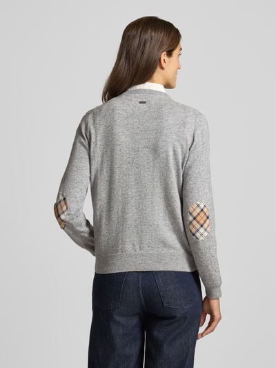 Barbour Regular Fit Strickjacke aus Woll-Baumwoll-Mix Modell 'PENDLE' Hellgrau Melange 5