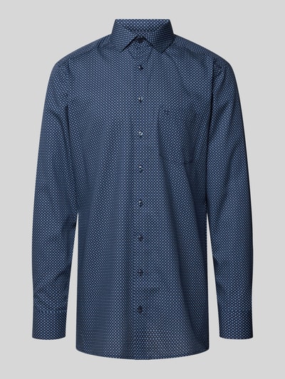 OLYMP Level Five Slim fit zakelijk overhemd, model 'Global' Marineblauw - 2