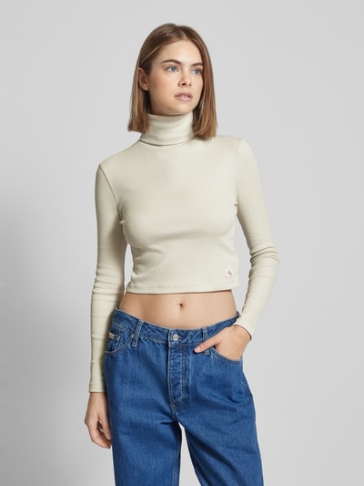 Calvin Klein Jeans Longsleeve mit Rollkragen Beige 4