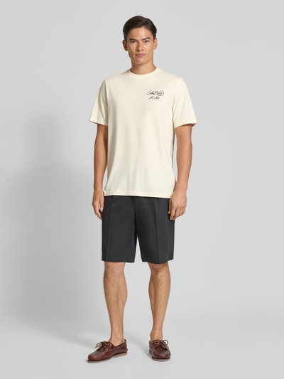 Les Deux T-Shirt mit Rundhalsausschnitt Modell 'Orchard' Offwhite 1