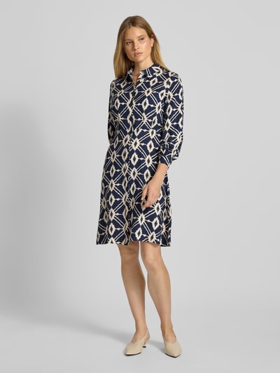 B.Young Knielange jurk met knoopsluiting, model 'Kaia' Blauw - 1