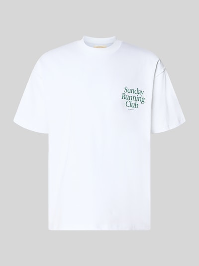 ANOTHER COTTON LAB T-shirt z nadrukiem i okrągłym dekoltem Biały 2