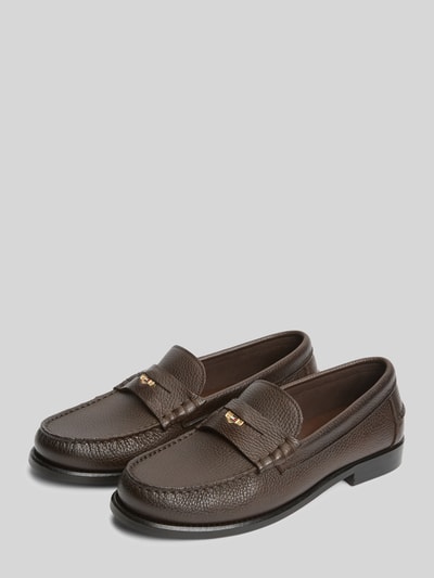 Tommy Hilfiger Loafer aus echtem Rindsleder mit Logo-Detail Dunkelbraun 2