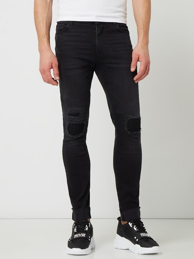 REVIEW Skinny jeans met stretch Zwart - 4