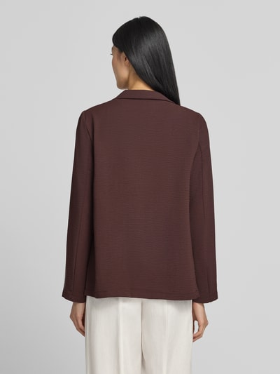 zero Blazer met aangezette strookzakken Donkerbruin - 5