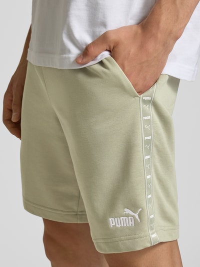 PUMA PERFORMANCE Sweatshorts met logostitching Lichtgroen - 3