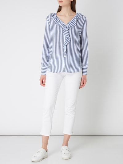 Opus Bluse mit Streifenmuster  Marineblau 1