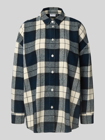 Jake*s Casual Relaxed Fit Hemdbluse mit Manschetten Dunkelblau 2