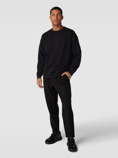 AlphaTauri Sweatshirt mit Label-Stitching Modell 'SEOVE' Black 1