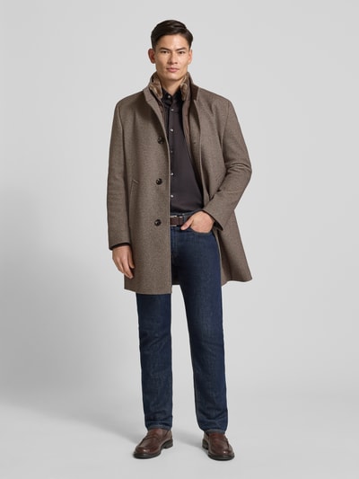 bugatti Mantel mit Stehkragen Beige 1