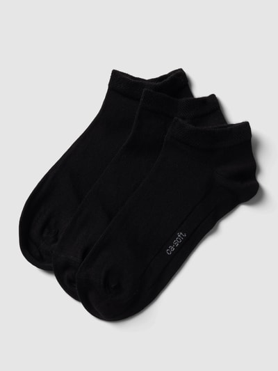 camano Sneakersocken mit Label-Detail im 3er-Pack Black 1