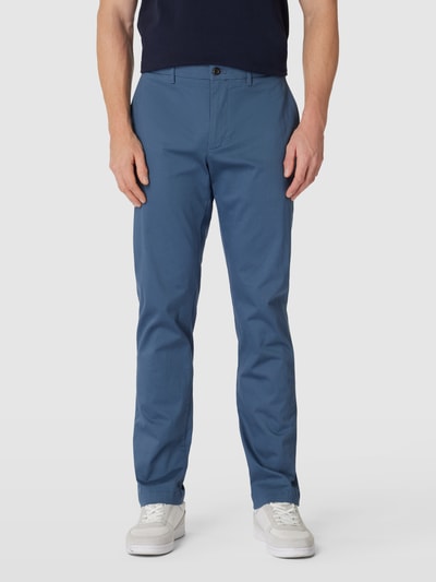 Tommy Hilfiger Regular fit chino met structuurmotief, model 'DENTON' Blauw - 4