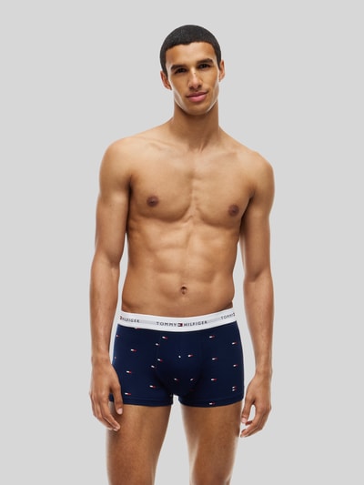 Tommy Hilfiger Spodnie z elastycznym paskiem z logo w zestaw 3 szt. Niebieski 4