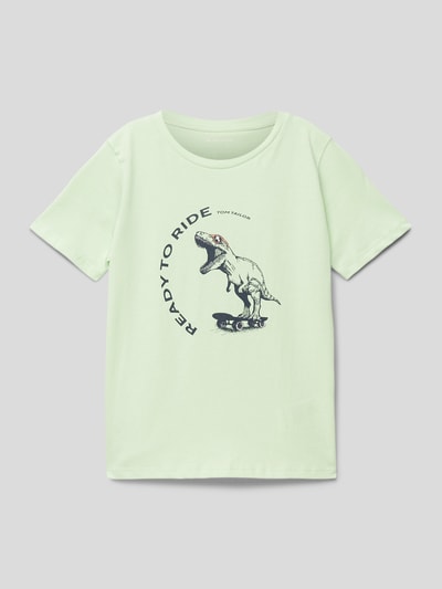 Tom Tailor T-Shirt mit Motiv-Print Hellgrün 1