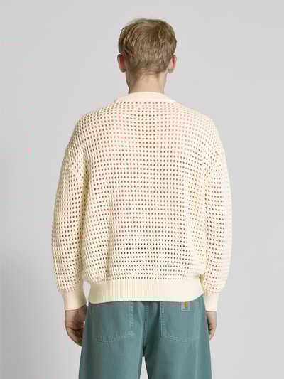 BLKVIS Strickpullover mit Lochmuster Offwhite 5