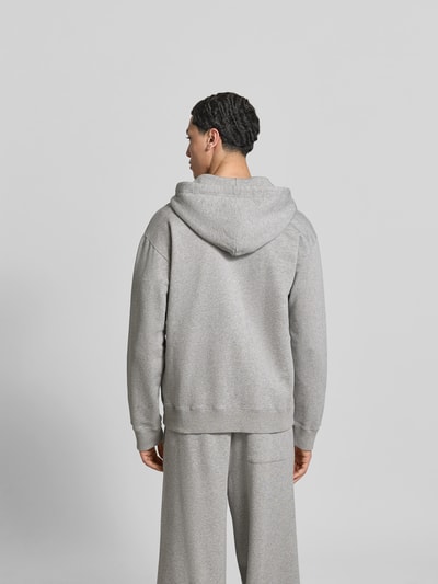 MM6 Maison Margiela Regular Fit Sweatjacke mit Logo-Patch Mittelgrau Melange 5