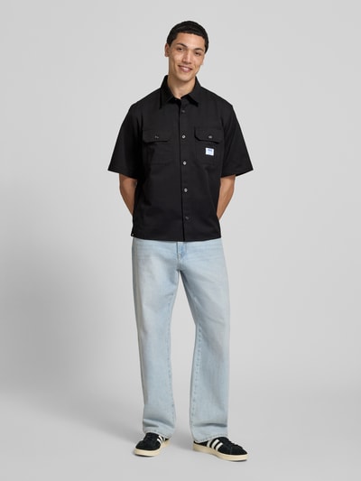 HUGO Blue relaxed fit vrijetijdsoverhemd van puur katoen model 'EKYNO' Zwart - 1