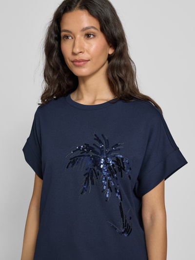 Milano Italy Bluza z rękawem 1/2 Granatowy 3