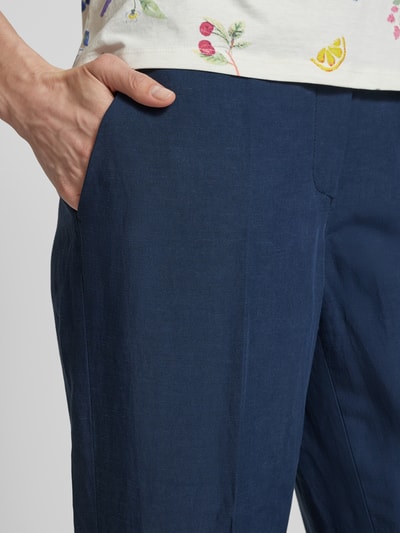 Raffaello Rossi Straight Leg Stoffhose aus Viskose-Leinen-Mix Modell 'OLESSA' Marine 3