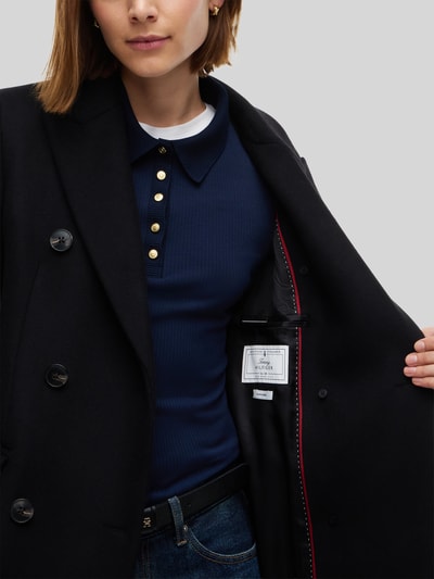 Tommy Hilfiger Slim Fit Mantel aus Woll-Mix Black 3