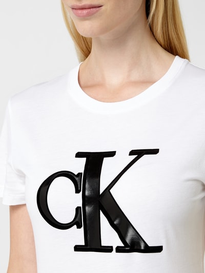 Calvin Klein Jeans T-shirt — Better Cotton Initiative  Biały 3