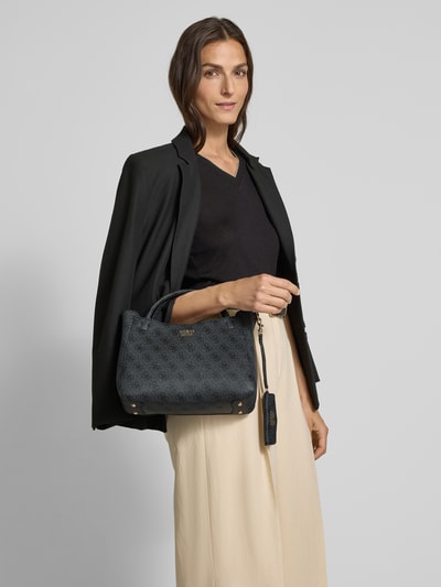 Guess Handtasche mit Label-Applikation Modell 'BRENTON' Anthrazit 1
