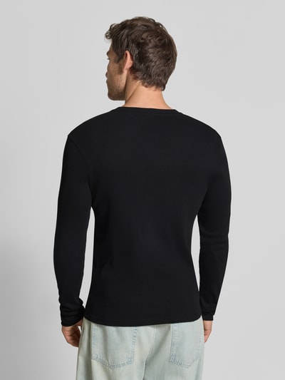 DRYKORN Bluzka z długim rękawem o kroju slim fit z czystej bawełny model 'Enil' Czarny 5