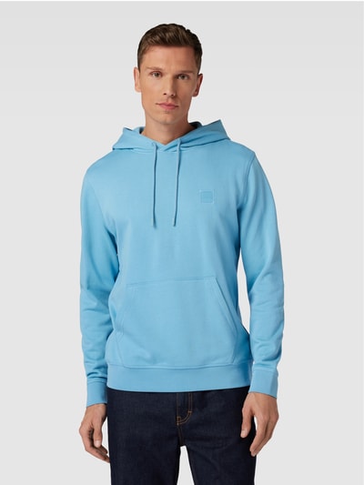 BOSS Orange Hoodie mit Label-Patch Modell 'WETALK' Hellblau 4