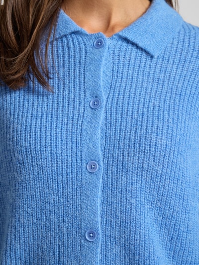 Fynch-Hatton Kardigan z dzianiny z wykładanym kołnierzem Królewski niebieski 3