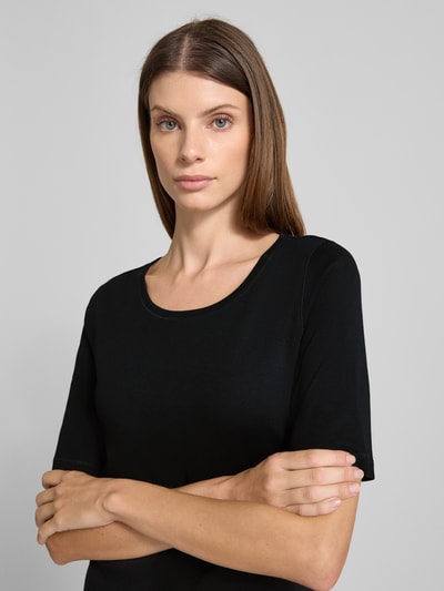 Tom Tailor T-shirt o kroju regular fit z mieszanki bawełny Czarny 3