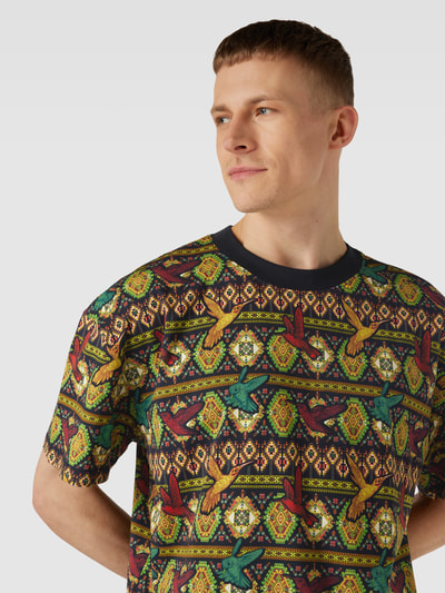 MCNEAL T-shirt met all-over motief Zwart - 3