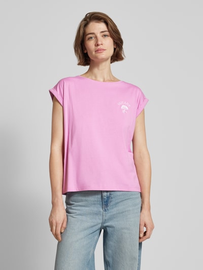 s.Oliver RED LABEL T-shirt met labelstitching Rosé - 4