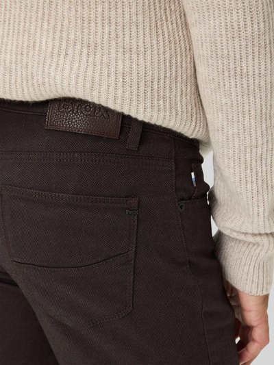 Brax Regular Fit Chino aus Baumwoll-Mix mit Viskose-Anteil Modell 'Wool Look Flex' Mittelbraun 3