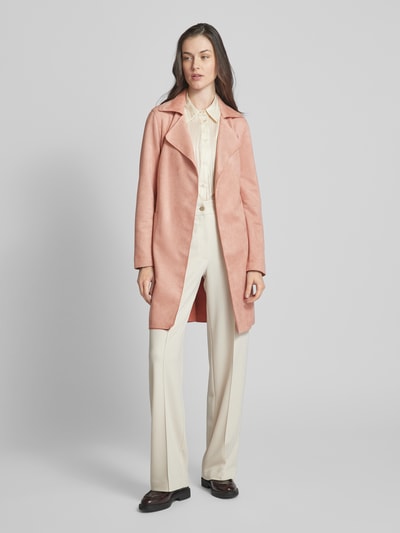 Zero Mantel mit Bindegürtel Altrosa 1