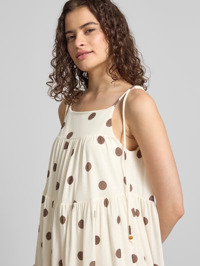 Gina Tricot Minikleid im Stufen-Look Modell 'Flowy' Offwhite Melange 3