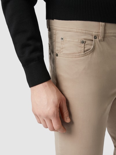 Brax Regular fit stoffen broek met stretch, model 'Cooper' Beige - 3