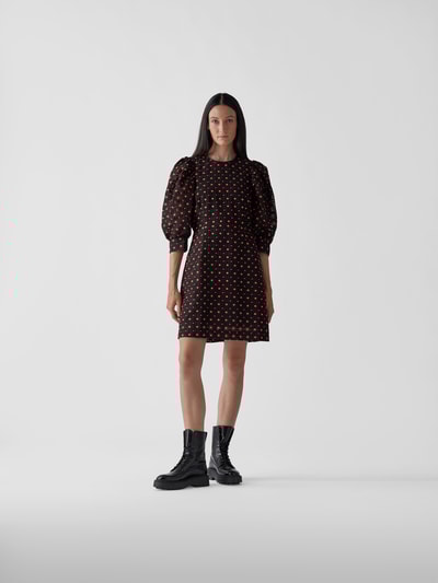 BAUM & PFERDGARTEN Minikleid mit floralem Muster  Schwarz 1
