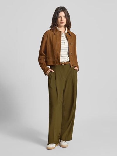 MANGO Stoffhose mit Gesäßtaschen Modell 'GABRIELA' Khaki 1
