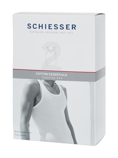 Schiesser Tanktop aus Baumwolle im 2er-Pack Weiss 2