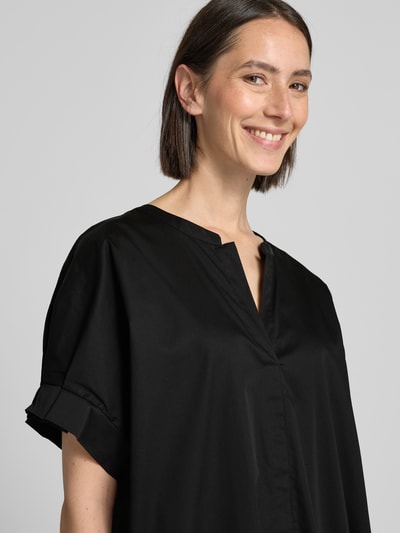 FREE/QUENT Knielange jurk met stretch, model 'Xenia' Zwart - 3