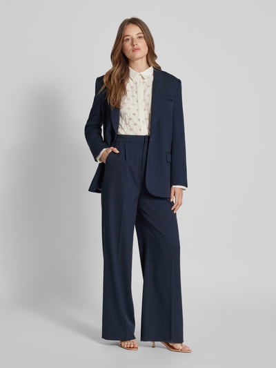 Copenhagen Muse Stoffen broek in gemêleerde look met persplooien Marineblauw - 1