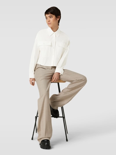 Weekend Max Mara Blouse met borstzakken, model 'CARTER' Offwhite - 1