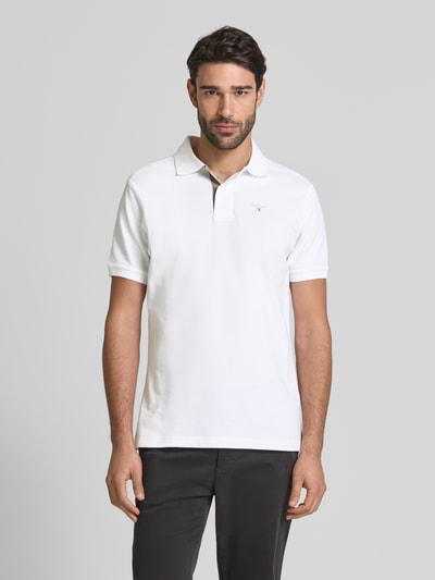 Barbour Slim fit poloshirt met labelstitching Wit - 4