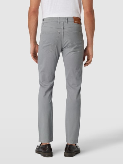 bugatti Slim fit stoffen broek met structuurmotief, model 'FLEXCITY' Lichtgrijs - 5