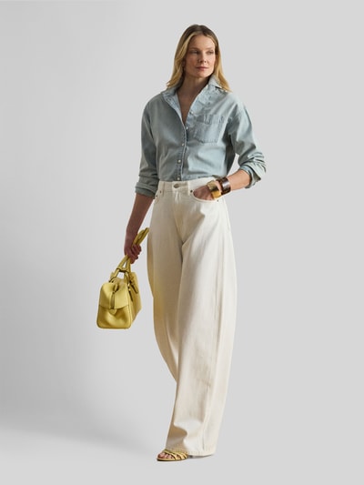 Lauren Ralph Lauren regular fit jeansblouse van puur katoen Jeansblauw gemêleerd - 1