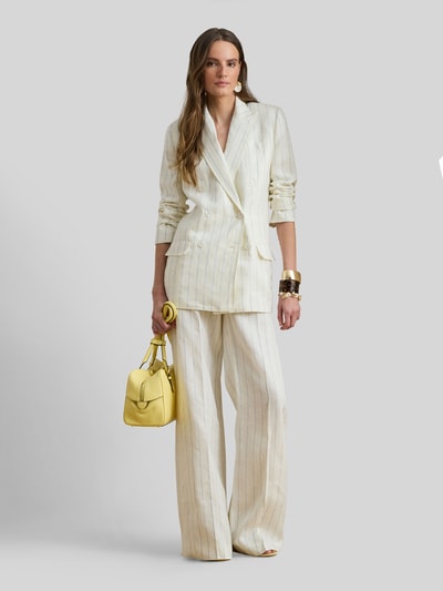 Lauren Ralph Lauren Longblazer van puur linnen met dubbele knoopsluiting Offwhite - 1